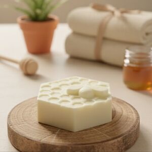 Hexagon Honeycomb Milk And Honey Goats Milk Soap NWT